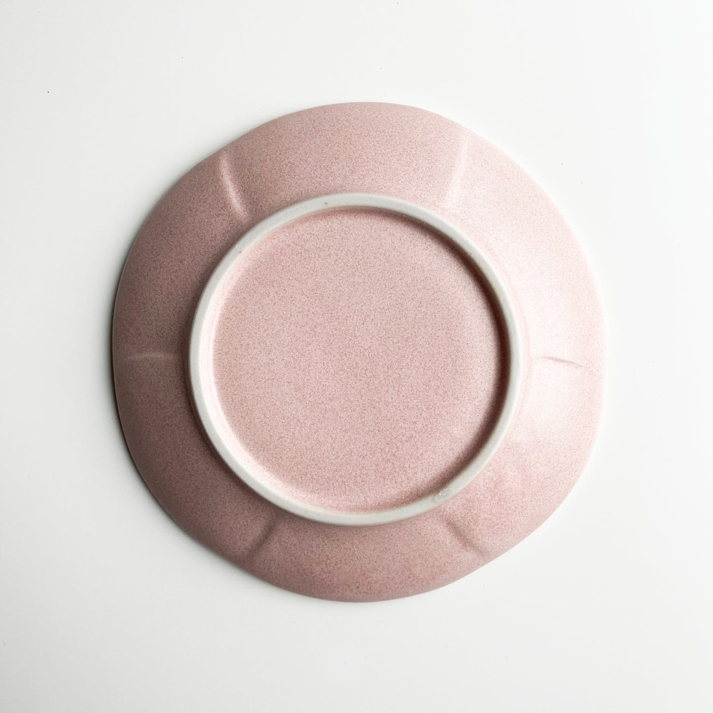 Mino ware Plate M - Flower Ash Pink