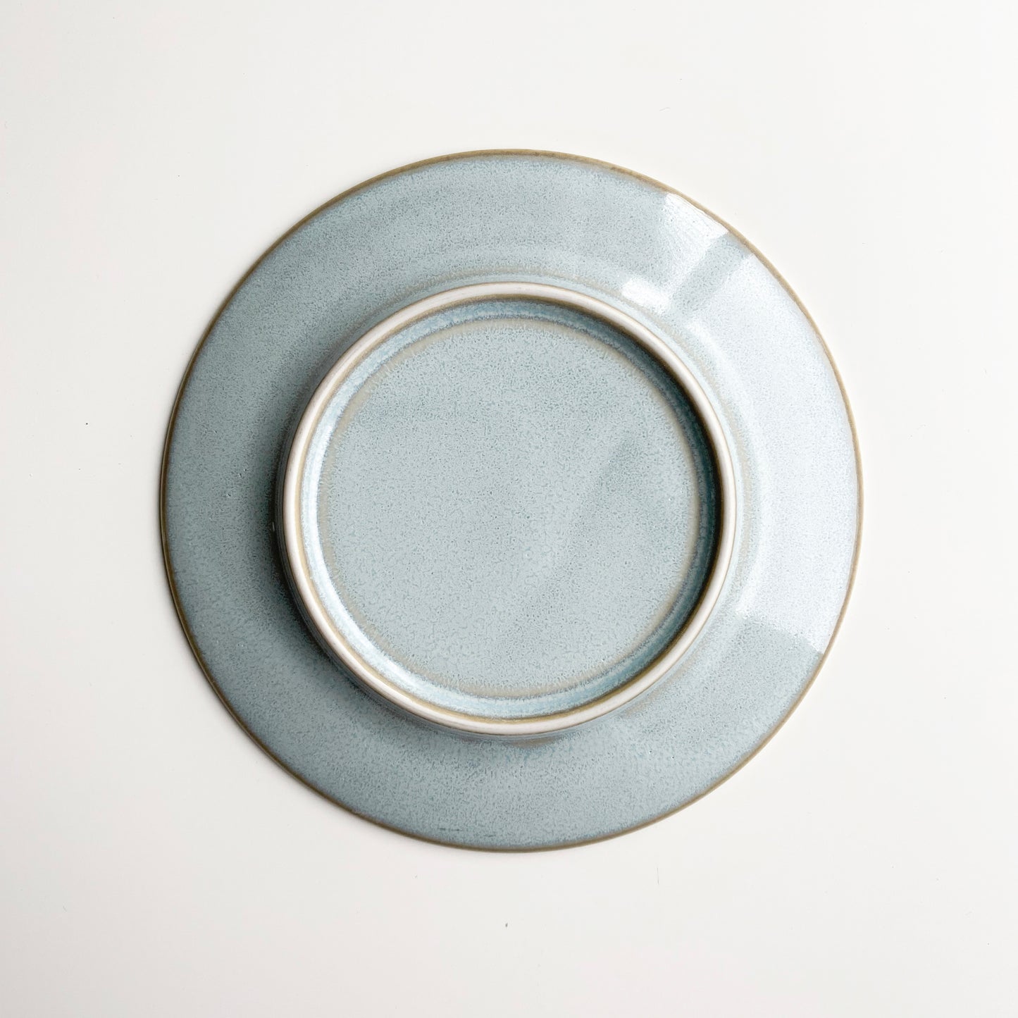 Mino ware Plate M - Lace Ice Blue