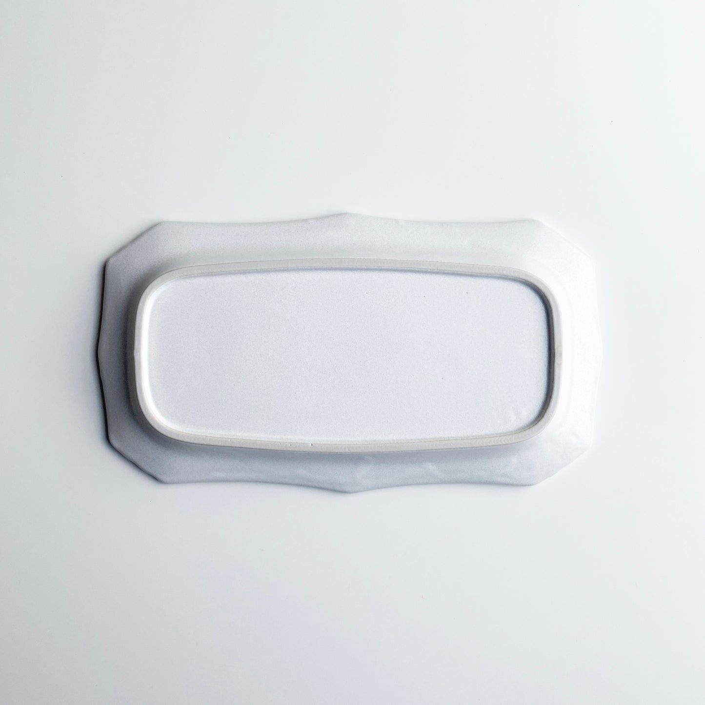 Mino ware Plate R - Gobelin White