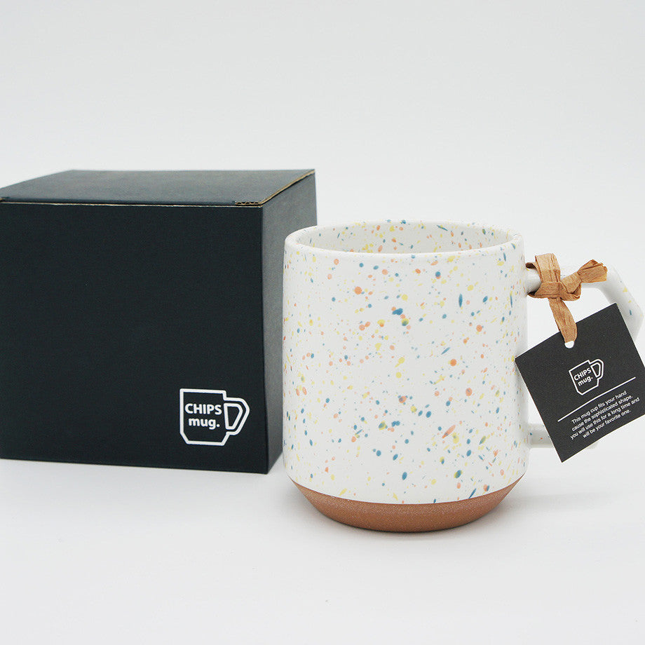 Mug - CHIPS SPLASH White-Orange