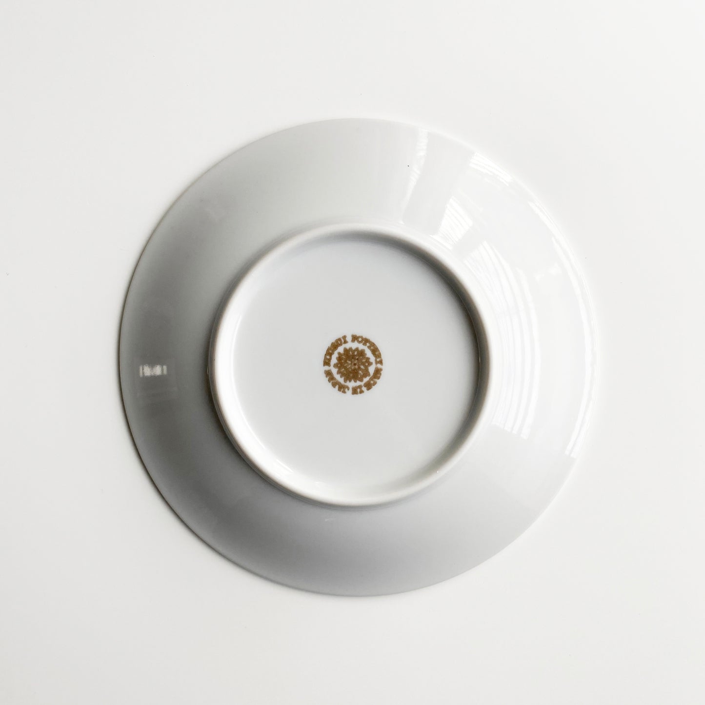 Mino ware Plate M - Organic Garden Herbs