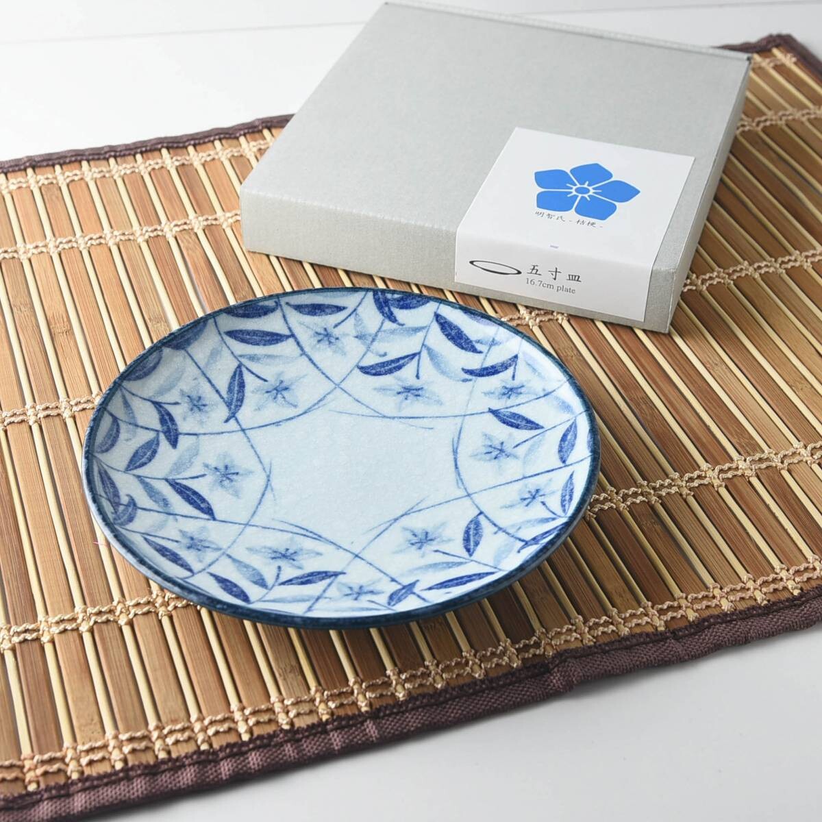 Mino ware Plate Balloon Flower