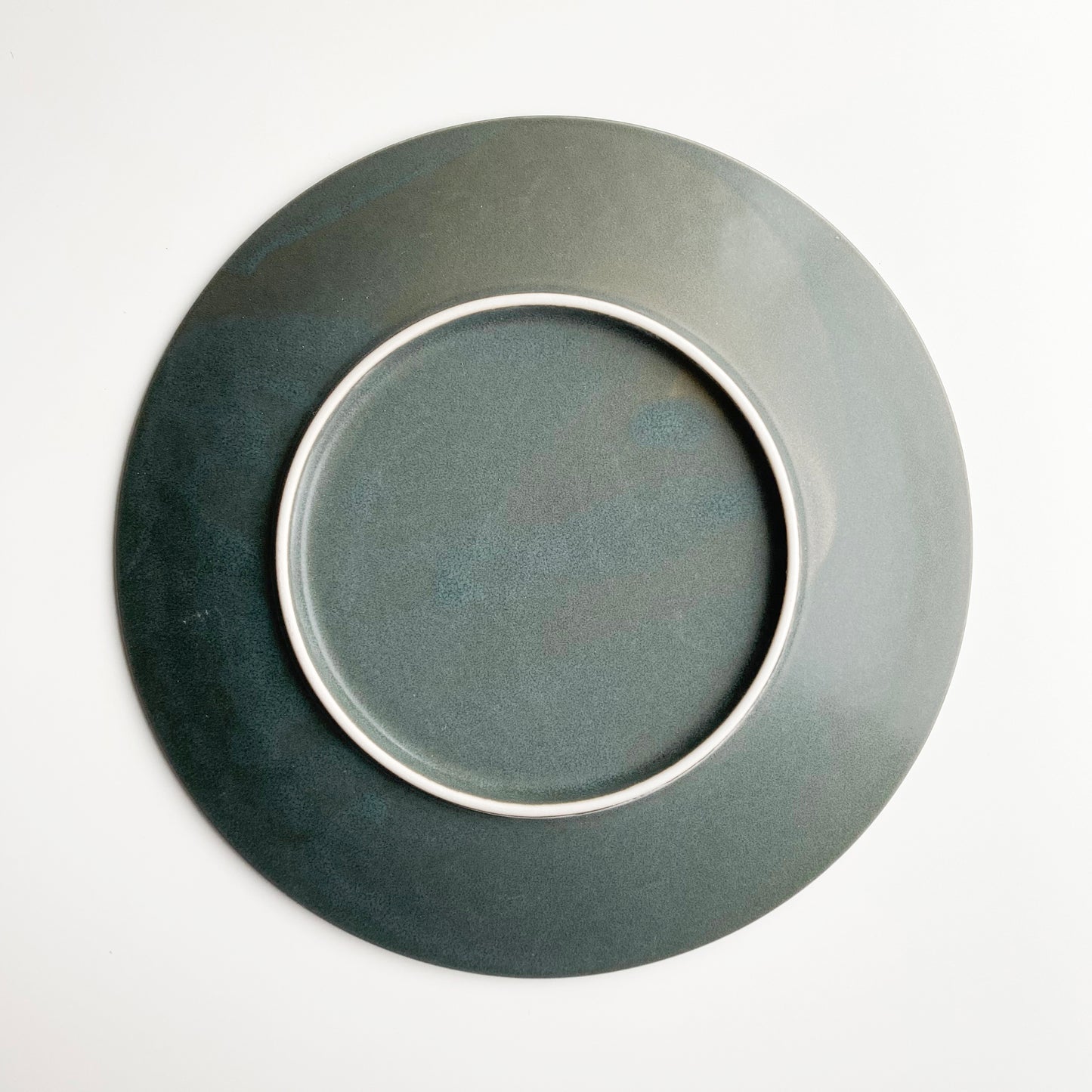 Mino ware Plate L - Moss Green