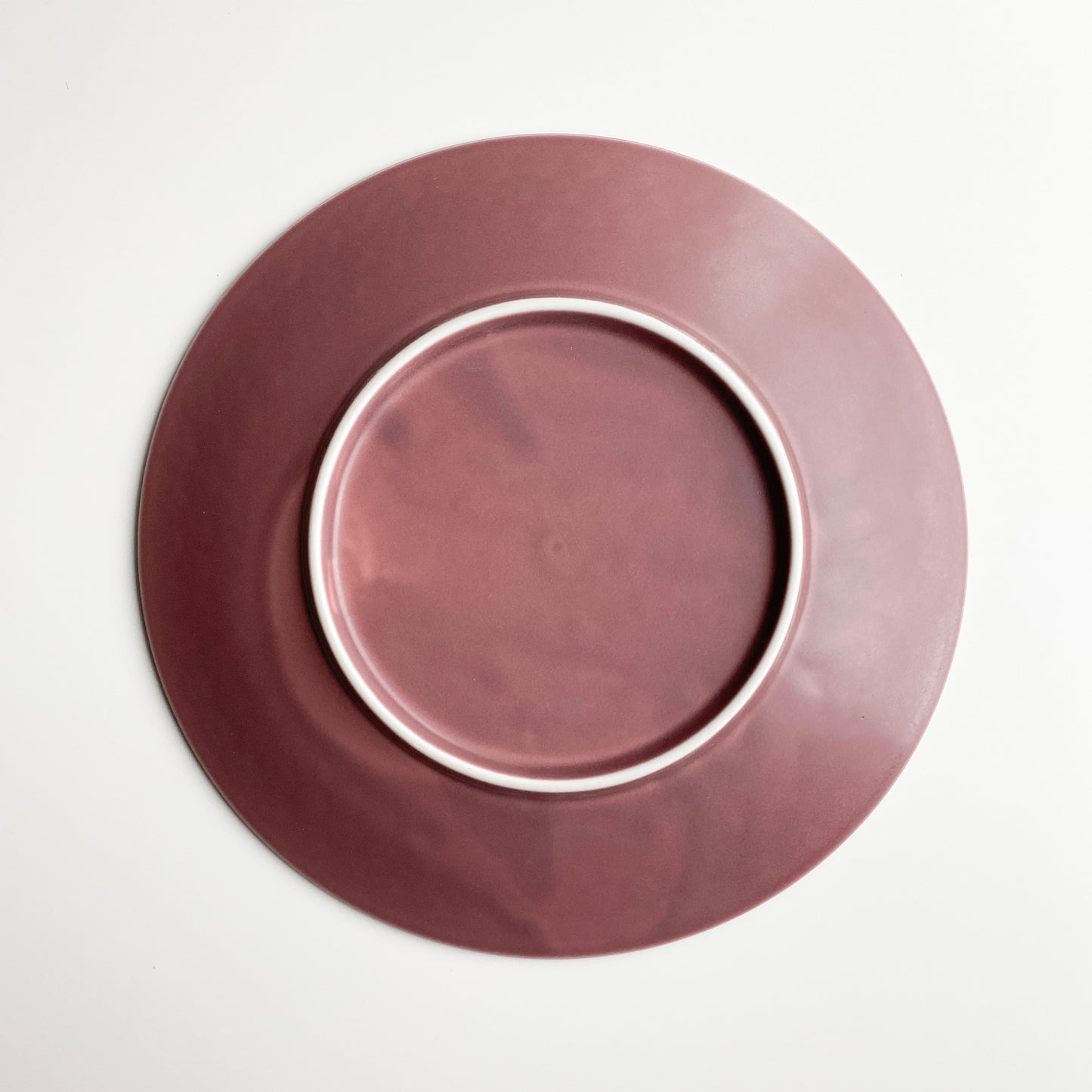 Mino ware Plate L - Wine Red