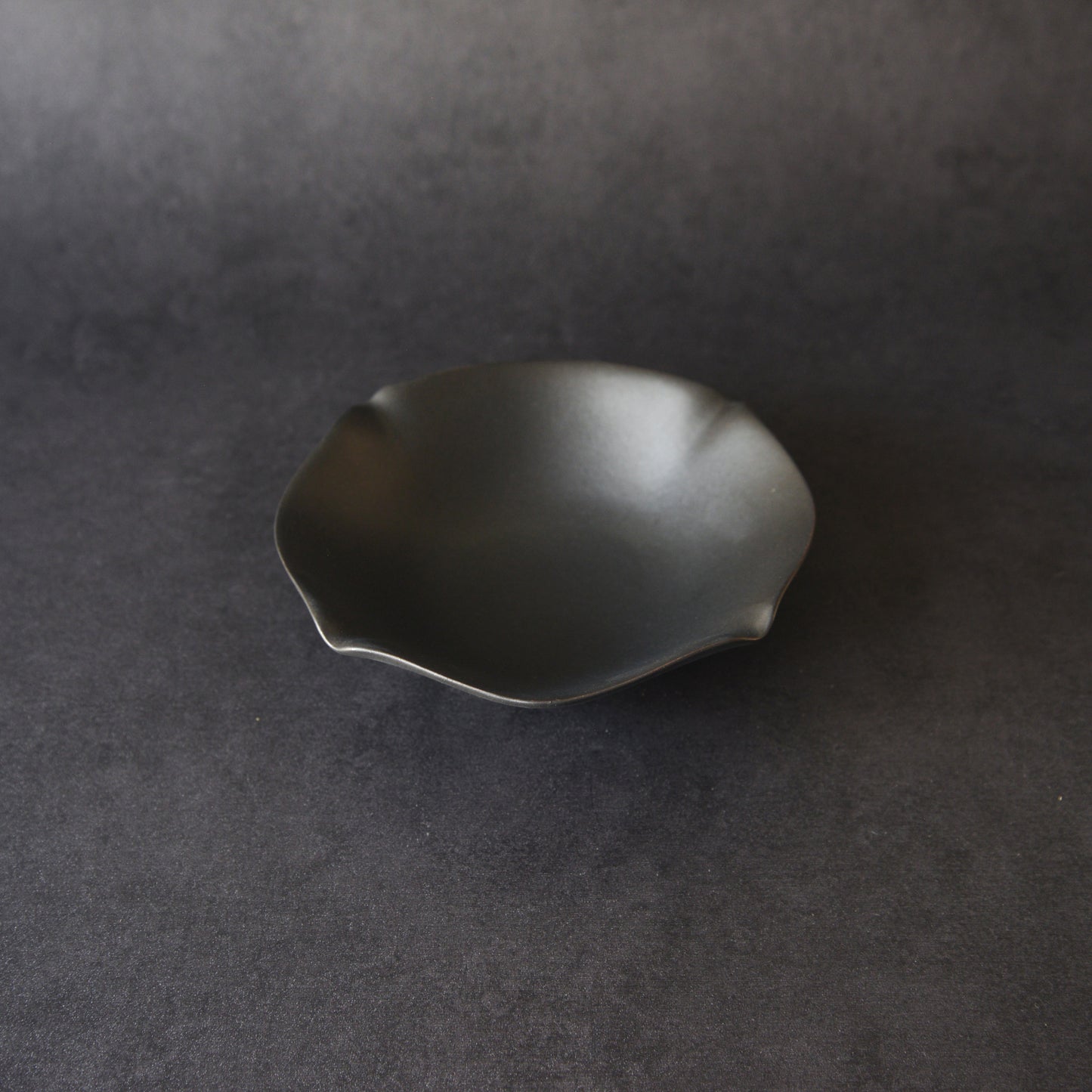 Mino ware Dish Set - Hana-Syomi Black - 2 Pieces
