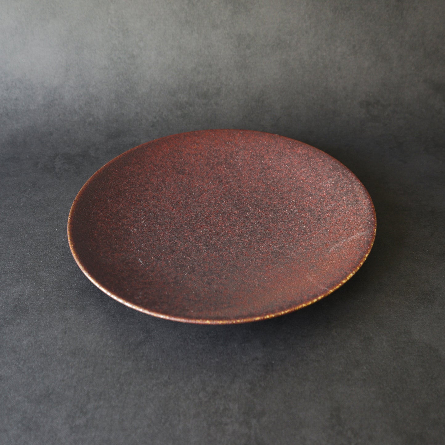 Mino ware Plate Set - Genbu Red - 3 Pieces