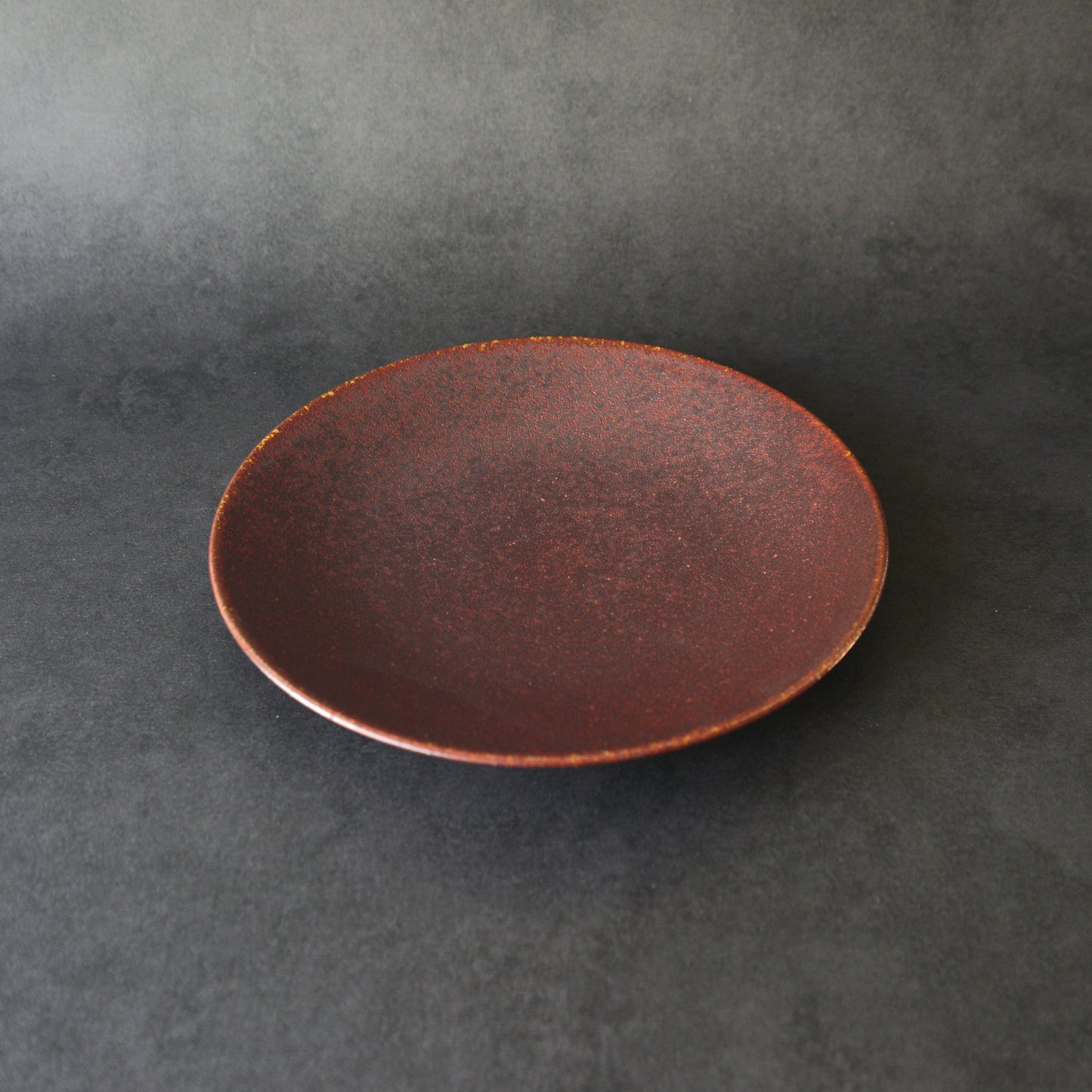 Mino ware Plate Set - Genbu Red - 3 Pieces