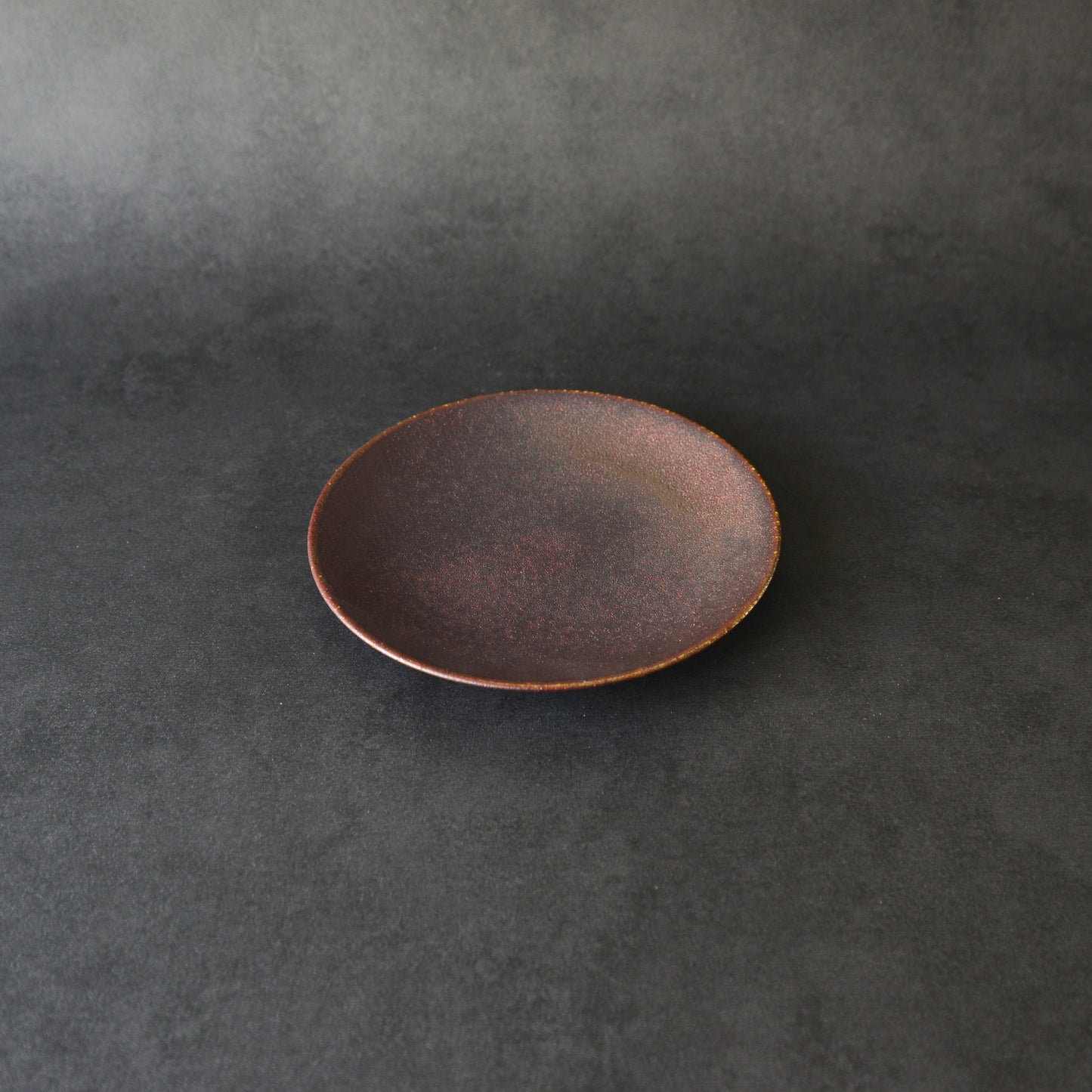 Mino ware Plate Set - Genbu Red - 3 Pieces