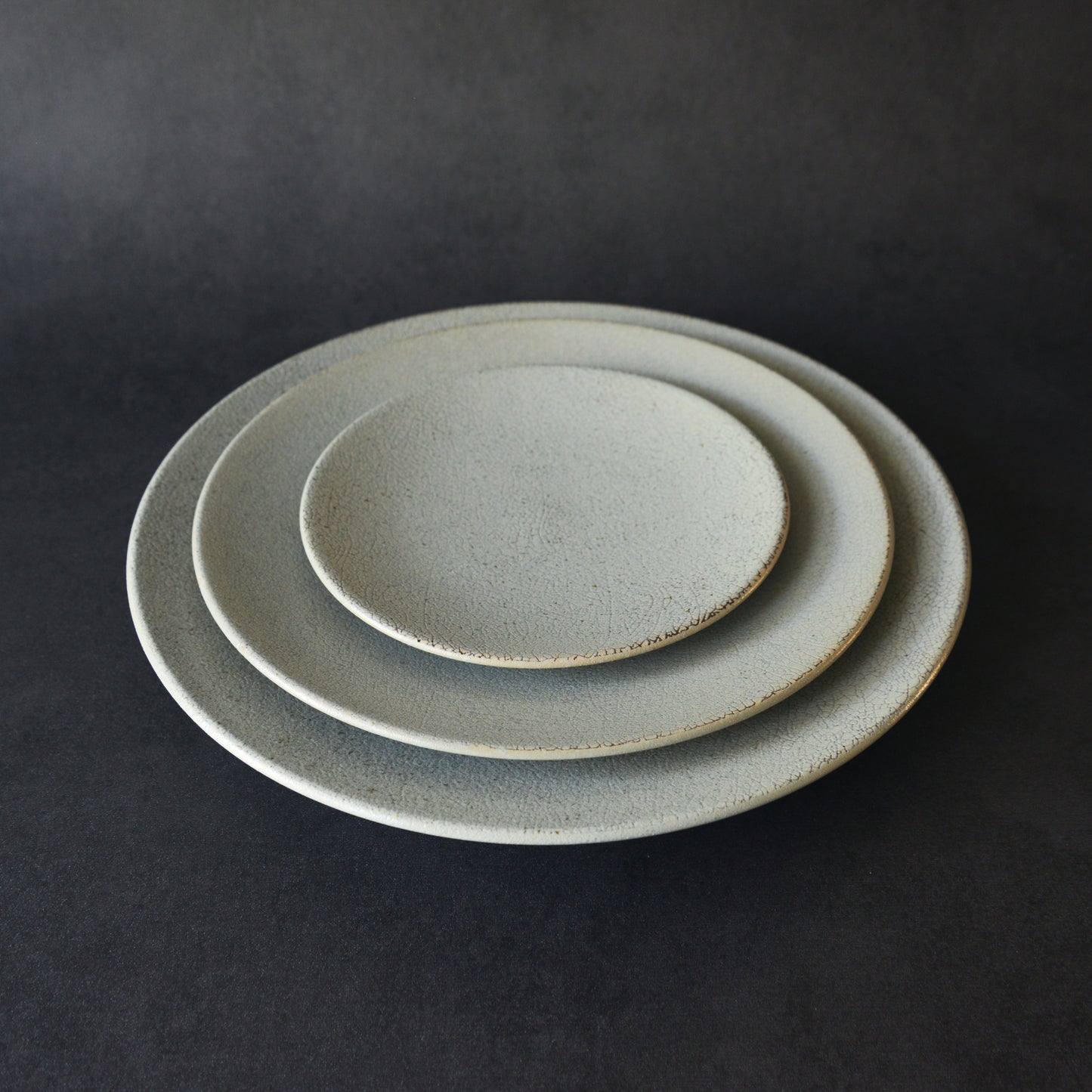 Mino ware Plate Set - Asagiri - 3 Pieces