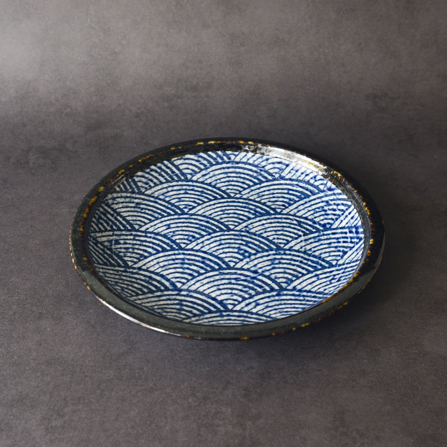 Mino ware Plate L - Aomiha Wave
