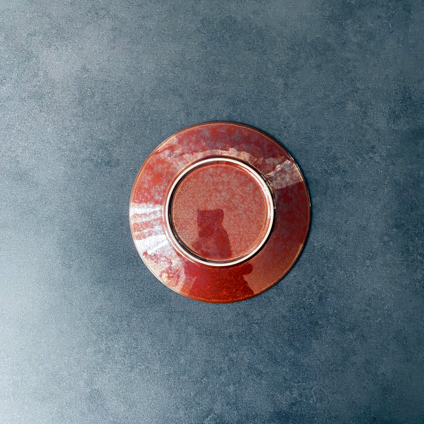 Crimson Glow – Mino ware 4-Piece Plate Set