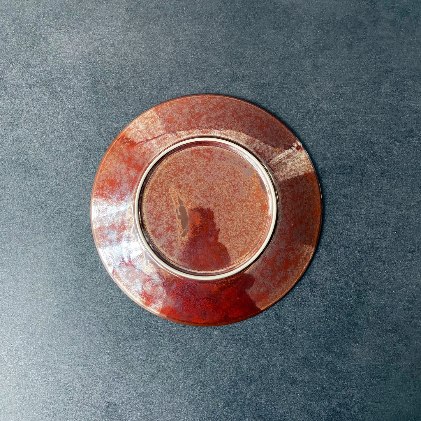 Crimson Glow – Mino ware 4-Piece Plate Set