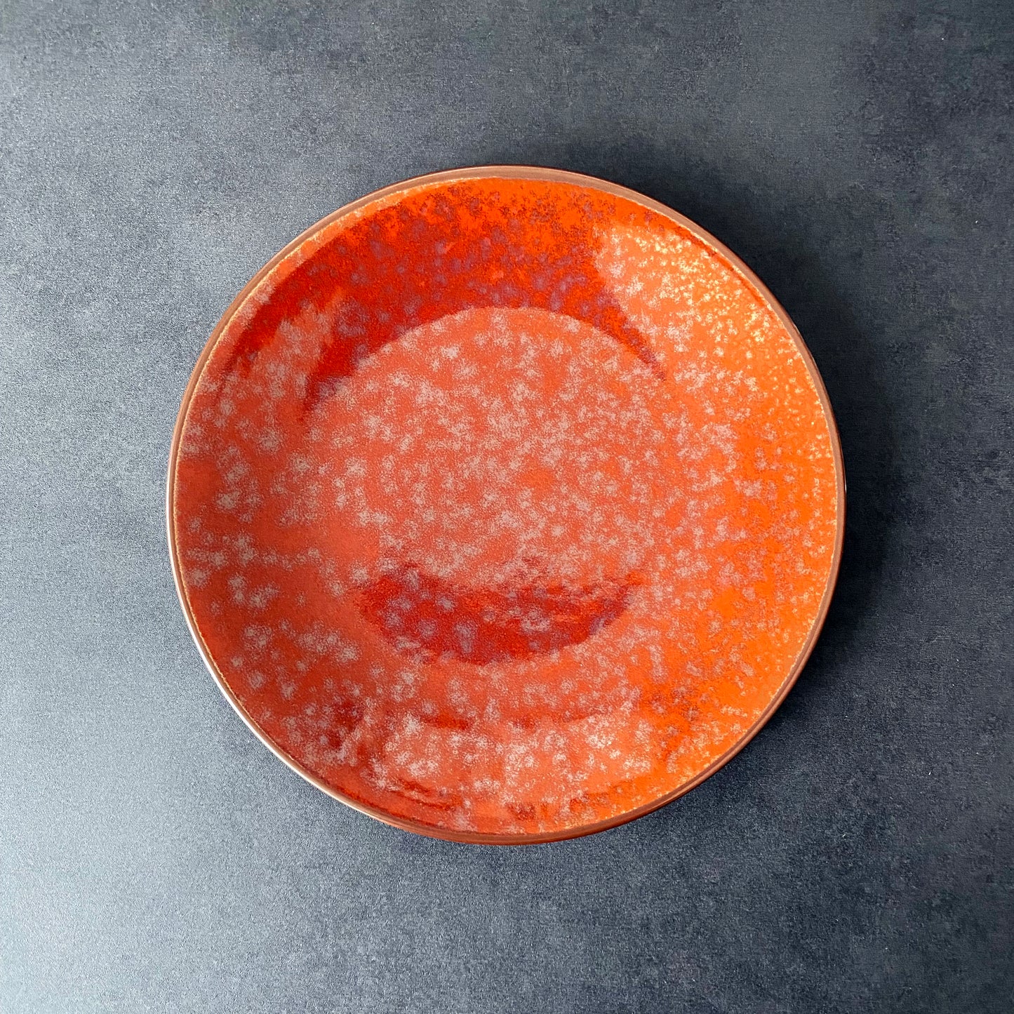 Crimson Glow – Mino ware 4-Piece Plate Set