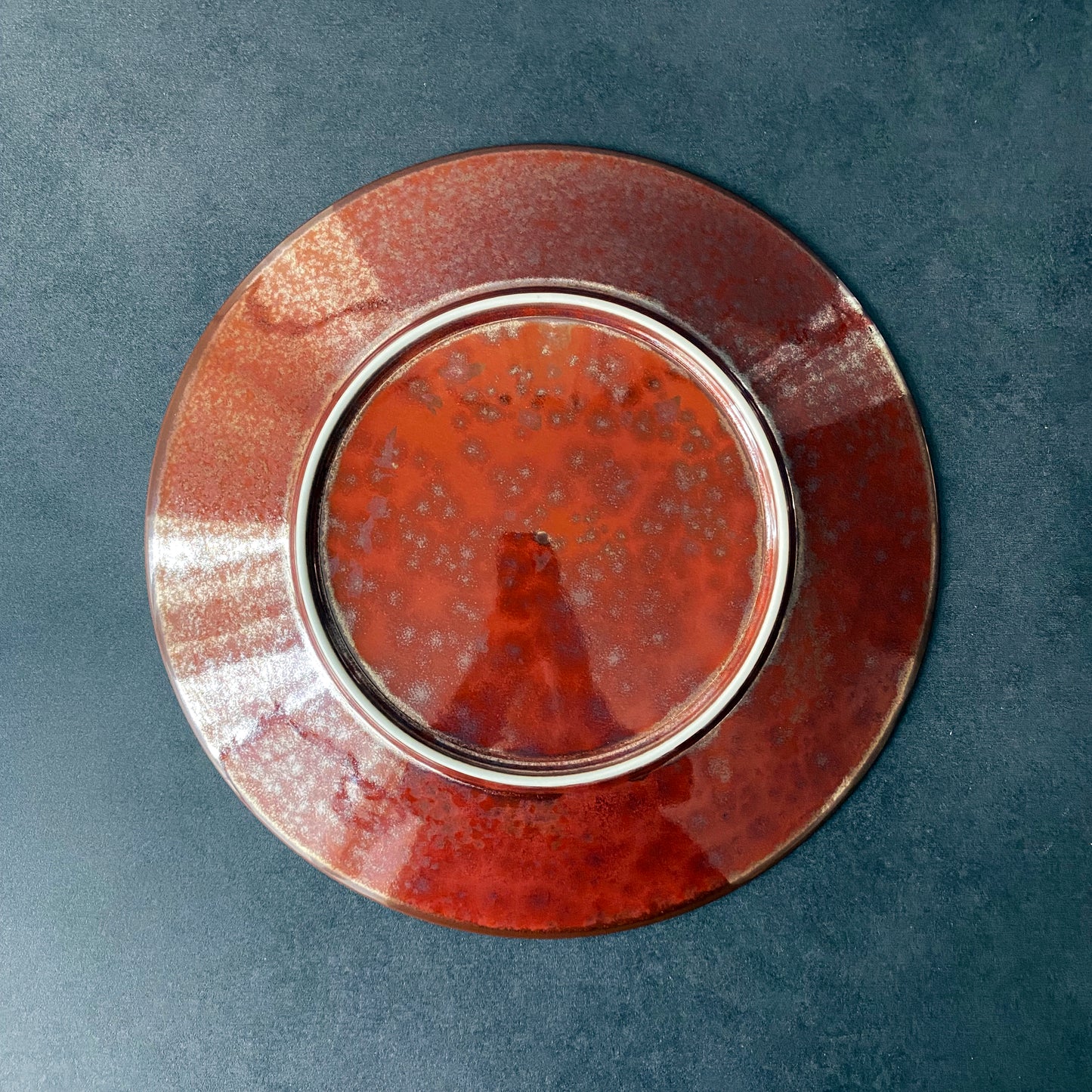 Crimson Glow – Mino ware 4-Piece Plate Set